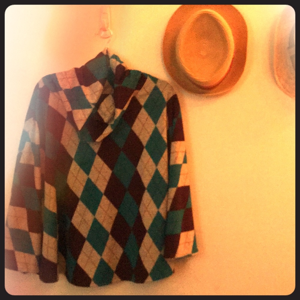 Maroon / Teal / Gray Sarah’s Daughter Plaid Poncho